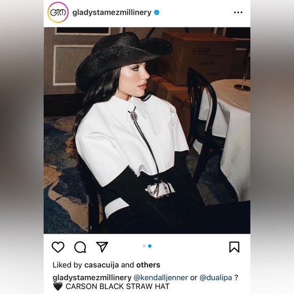 Gladys Tamez Millinery Carson Straw Hat Size Small - Picture 2 of 10